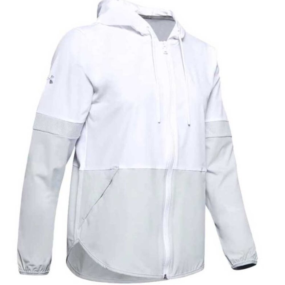 Women's White Under Armour Squad Woven Jacket 1343047-100